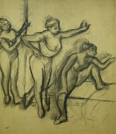Drei Tänzerinnen, um 1900 von Edgar Degas